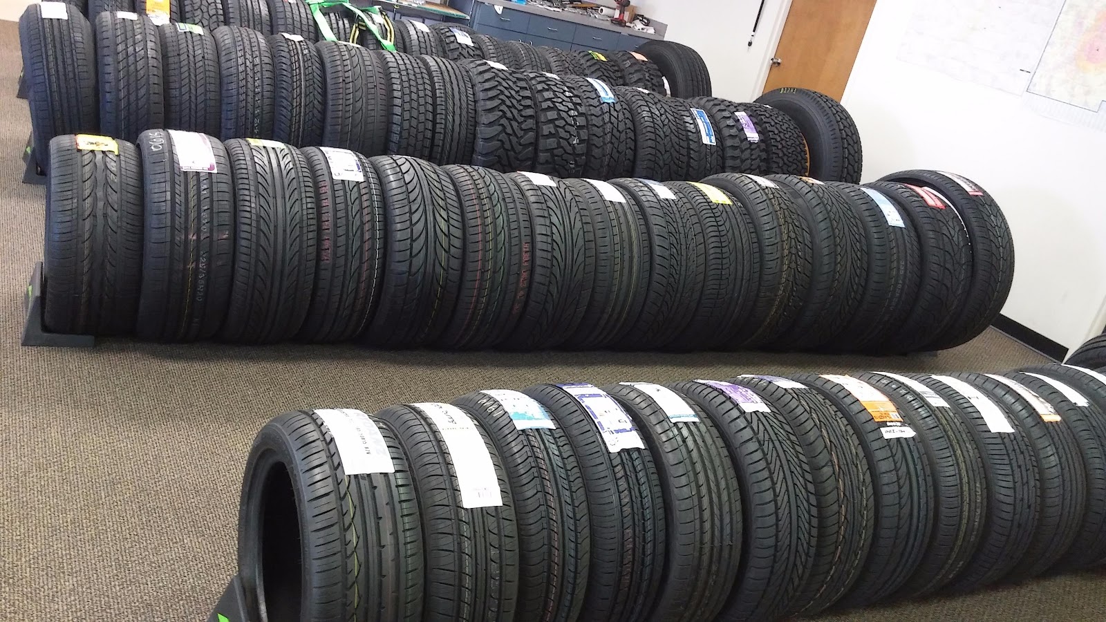 InTire Mobile Tire Shop — tire inventory