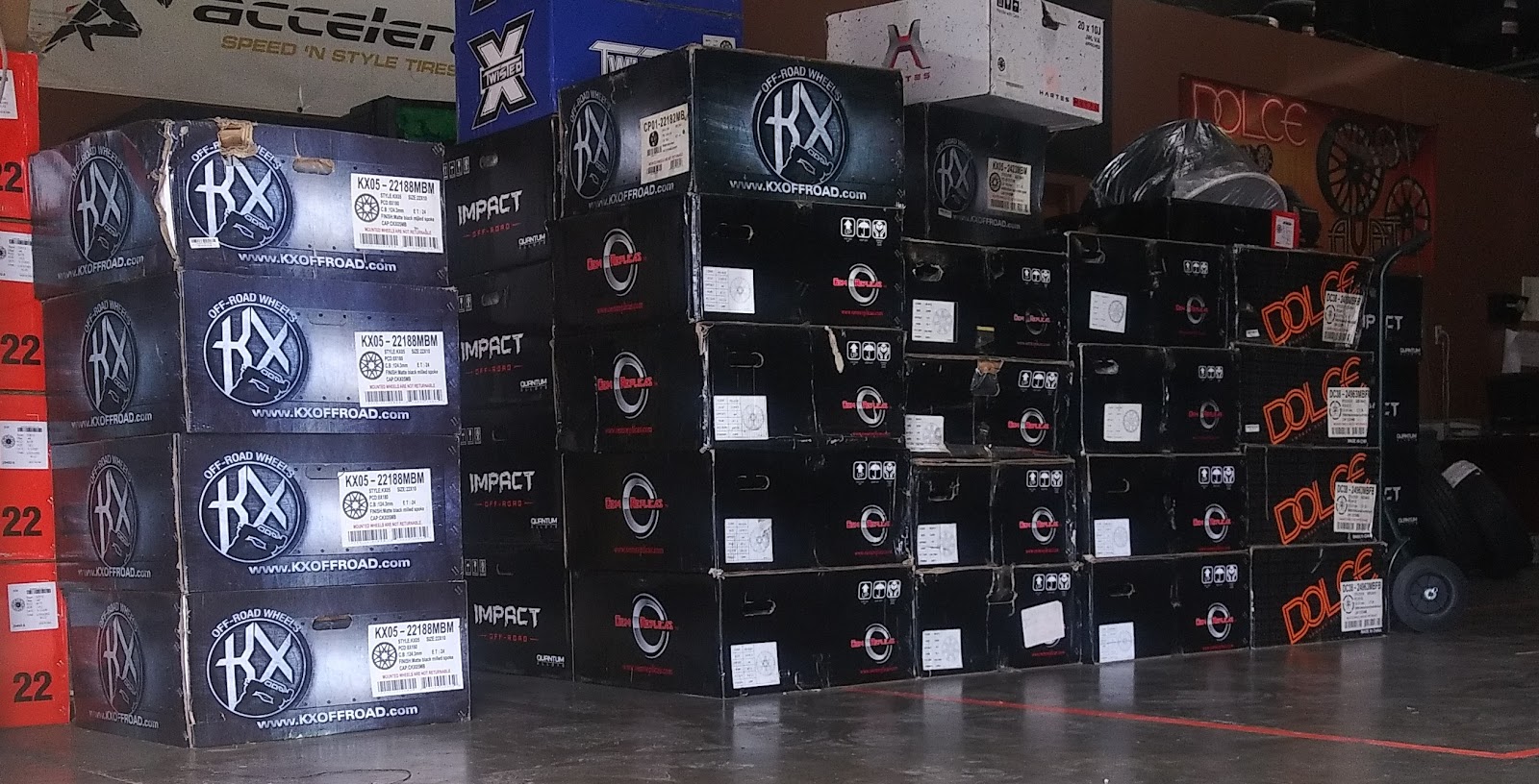 InTire Mobile Tire Shop — wheel and tire inventory